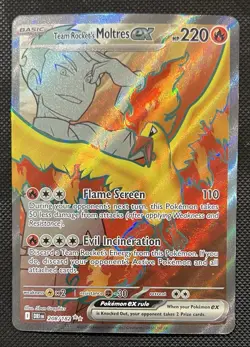 2025 Pokemon Team Rocket’s Moltres ex 208/182 Destined Rivals NM - Image 1
