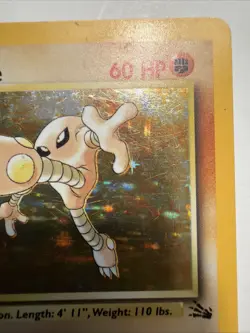 Pokemon Fossil Hitmonlee Holo 7/62 Unlimited 1999 WOTC Rare - Image 5