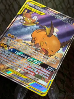 *TAG TEAM* RAICHU & ALOLAN RAICHU GX ~ 221/236 ~ Pokemon TCG: Unified Minds - Image 5