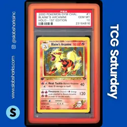 2000 POKEMON GYM CHALLENGE 1ST EDITION #1/132 BLAINE'S ARCANINE HOLO RARE PSA 10 - Image 1