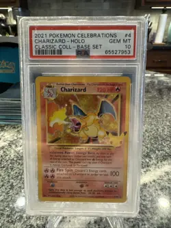 PSA 10 Gem Mint Charizard 4/102 Pokemon Celebrations Classic Collection Holo - Image 1