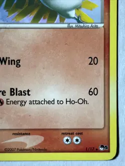 Pokemon TCG Ho-Oh POP Series 5 - 5/17- Non Holo Rare, MP English - Image 4