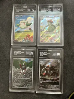 Pokemon TCG Japanese TAG Graded 4pc Gem Mint 10 Art Rare Lot Black Bolt #B1 - Image 1