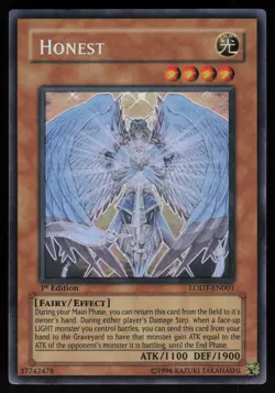 Honest (Ghost Rare) LODT-EN001 Light of Destruction 1st Edition Yu-Gi-Oh - Image 1