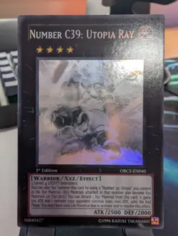 YuGiOh! Number C39: Utopia Ray ORCS-EN040 Ghost Rare 1st Ed - Image 1