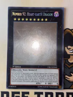 Number 92: Heart-eartH Dragon CBLZ-EN045 Ghost Rare 1st Edition LP Condition - Image 3