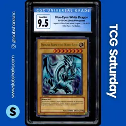 2003 YU-GI-OH! PRT LEGEND OF BLUE EYES #LDB-P001 BLUE-EYES WHITE DRAGON CGC 9.5 - Image 1