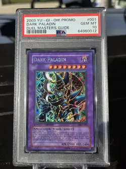 2003 Yugioh Dark Paladin * DMG-001 Secret Rare Promo * PSA 10 GEM MINT - Image 1