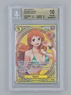 One Piece ENGLISH Nami SP EB03-053 Extra Booster Heroines BGS Pristine 10 - Image 1