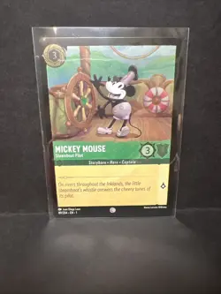 Disney Lorcana Mickey Mouse - Steamboat Pilot | FOIL | Fabled #80/204 NM - Image 1
