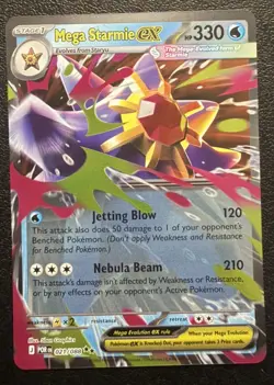 Mega Starmie Ex 021/088 Perfect Order English NEW IN HAND Pokemon Card - Image 1