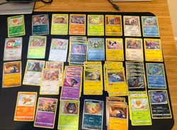 Pokemon sowsow Artist Card Lot – 50 Cards w/ 7 Reverse Holo - Image 1