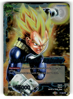 Vegeta // Vegeta, Furious Awakening P-163 Foil Promo Promotion Cards LP - Image 1