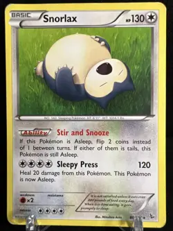 Snorlax - 80/106 - Non-Holo - XY Flashfire - NM - Pokemon Card - Image 1
