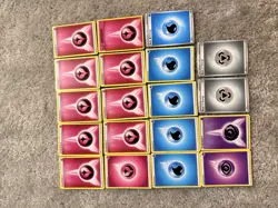 Pokemon TCG Basic Energy Card Lot 20 Fairy Water Metal Psychic Types - Image 1