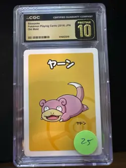 2019 Pokemon Japanese Slowpoke Old Maid Playing Card CGC PRISTINE 10 - Image 1
