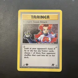 1999 Pokemon Trainer Rockets Sneak Attack 1st Edition Card 72/82 - Image 1