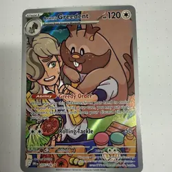 Arven’s Greedent 205/182 Destined Rivals Illustration Rare Pokemon Card NM - Image 1