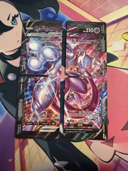 POKEMON MEWTWO V UNION 4 CARD SET SWSH BLACK STAR PROMO #162 NM - Image 1