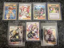 Pokemon Trainer Lot 7 CARD Full Art SIR - Delinquent Dawn Misty PC Lady + More! - Image 1