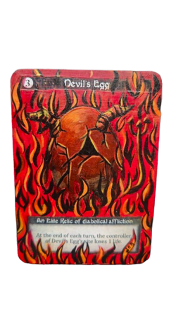 Altered Sorcery: Contested Realm "Devil's Egg" Card by Desdymona Fiery Egg - Image 1