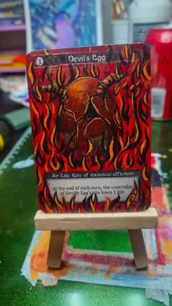 Altered Sorcery: Contested Realm "Devil's Egg" Card by Desdymona Fiery Egg - Image 3
