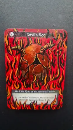 Altered Sorcery: Contested Realm "Devil's Egg" Card by Desdymona Fiery Egg - Image 4