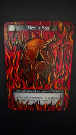Altered Sorcery: Contested Realm "Devil's Egg" Card by Desdymona Fiery Egg - Image 5