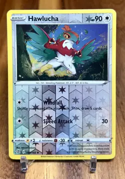 Hawlucha 148/192 Reverse Holo Rebel Clash Pokemon Card NM - Image 1