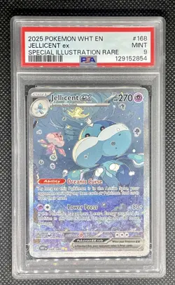 JELLICENT EX #168 SPECIAL ILLUSTRATION RARE 2025 POKEMON WHT WHITE FLARE PSA 9 - Image 1