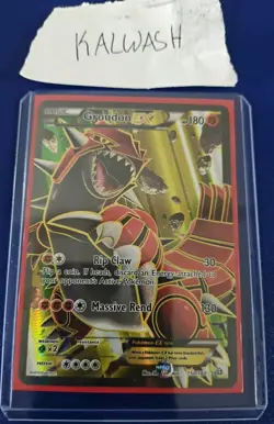 Pokemon TCG Primal Clash Groudon EX 150/160 Full Art Holo Rare Card NM Condition - Image 1