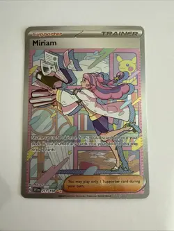 Pokemon TCG Miriam Trainer Alt Art Holo Scarlet & Violet Base Set - Image 1