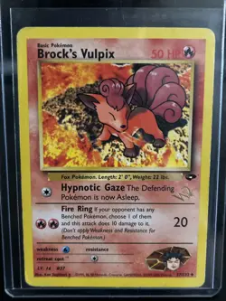 Pokemon TCG Cards Brock's Vulpix 37/132 Gym Challenge W Stamped Promo - Image 1