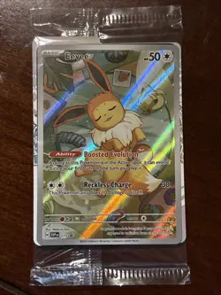 Pokemon Prismatic Evolutions Eevee Promo 173 Illustration Holo Sealed - Image 1