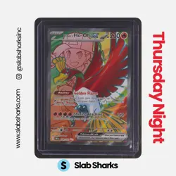 2025 POKEMON DESTINED RIVALS #209/182 ETHAN'S HO-OH EX FULL ART ULTRA RARE - Image 1