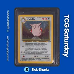 1999 POKEMON JUNGLE #1/64 CLEFABLE HOLO RARE - Image 1