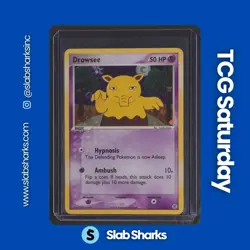 2004 POKEMON EX FIRERED & LEAFGREEN #32/112 DROWZEE (DROWSEE ERROR) REVERSE HOLO - Image 1
