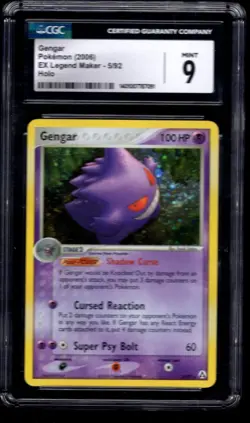 2006 POKEMON EX LEGEND MAKER GENGAR HOLO 5/92 CGC 9 MINT - Image 1