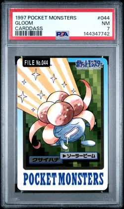 1997 POCKET MONSTERS CARDDASS #044 GLOOM PSA 7 - Image 1