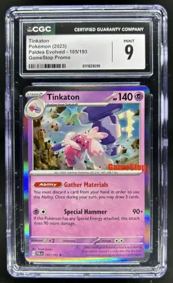 2023 Pokemon SV Paldea Evolved Tinkaton Promos #105/193 CGC 9 - Image 1