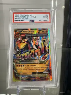 Pokemon Primal Groudon EX Omega Ultra Rare Holo XY Primal Clash 86/160 PSA 9 - Image 1