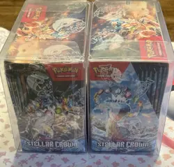 Scarlet and Violet Stellar Crown booster box Sealed Pokemon TCG X2 72 Packs - Image 3