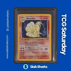1999 POKEMON BASE SET UNLIMITED #12/102 NINETALES HOLO RARE - Image 1