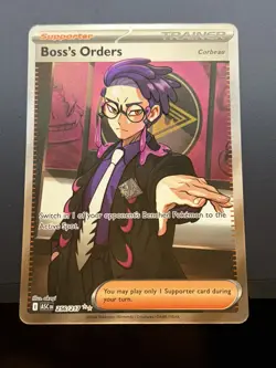 Boss’s Orders 256/217 Ultra Rare Full Art Pokemon TCG Ascended Heroes NM - Image 1