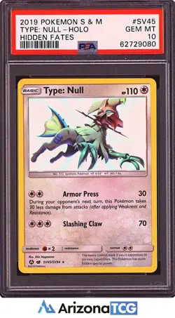 Pokemon 2019 Type: Null SV45/SV94 Holo Shiny Vault Hidden Fates GEM MINT PSA 10 - Image 1