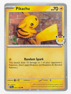 PIKACHU 051/162 - 2026 POKEMON DAY STAMPED PROMO - COSMOS HOLO - NM/M - Image 1