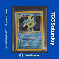 1999 POKEMON BASE SET UNLIMITED #6/102 GYARADOS HOLO RARE - Image 1