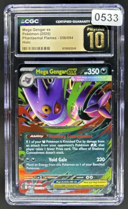 2025 Pokemon PFL Mega Gengar ex Pristine Double Rare #056/094 CGC 10 - Image 1