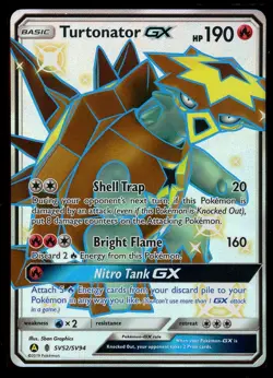Pokemon Turtonator GX SV52/SV94 Sun & Moon Hidden Fates Shiny Vault Near Mint - Image 1