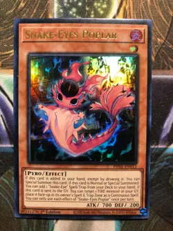 *** SNAKE-EYE POPLAR *** 1ST EDITION ULTRA RARE NM PHNI-EN012 YUGIOH! - Image 1